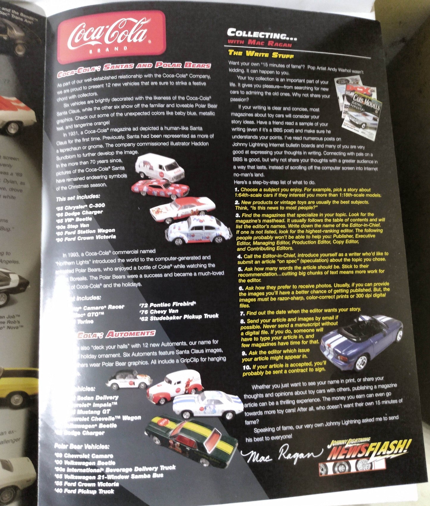 Johnny Lightning Newsflash Diecast Newsletter Issue #42 Fall 2004 - TulipStuff