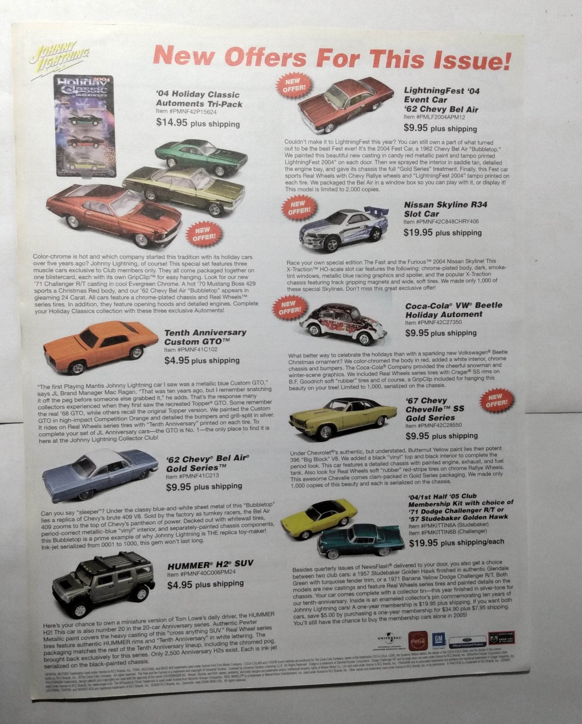 Johnny Lightning Newsflash Diecast Newsletter Issue #42 Fall 2004 - TulipStuff