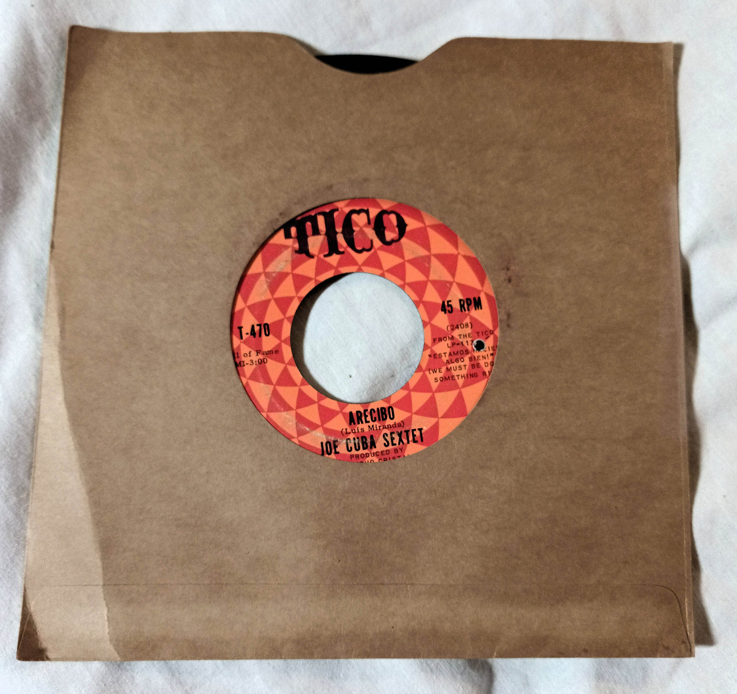 Joe Cuba Sextet El Pito (I'll Never Go Back To Georgia)  7" Vinyl 1966 - TulipStuff