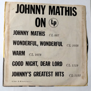 Johnny Mathis A Certain Smile b/w Let It Rain 7" Vinyl 45rpm 1958 - TulipStuff