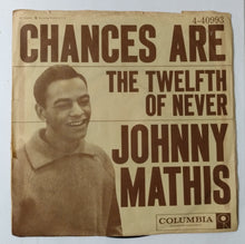Load image into Gallery viewer, Johnny Mathis Chances Are b/w The Twelfth of Never 7&quot; Vinyl 1957 - TulipStuff

