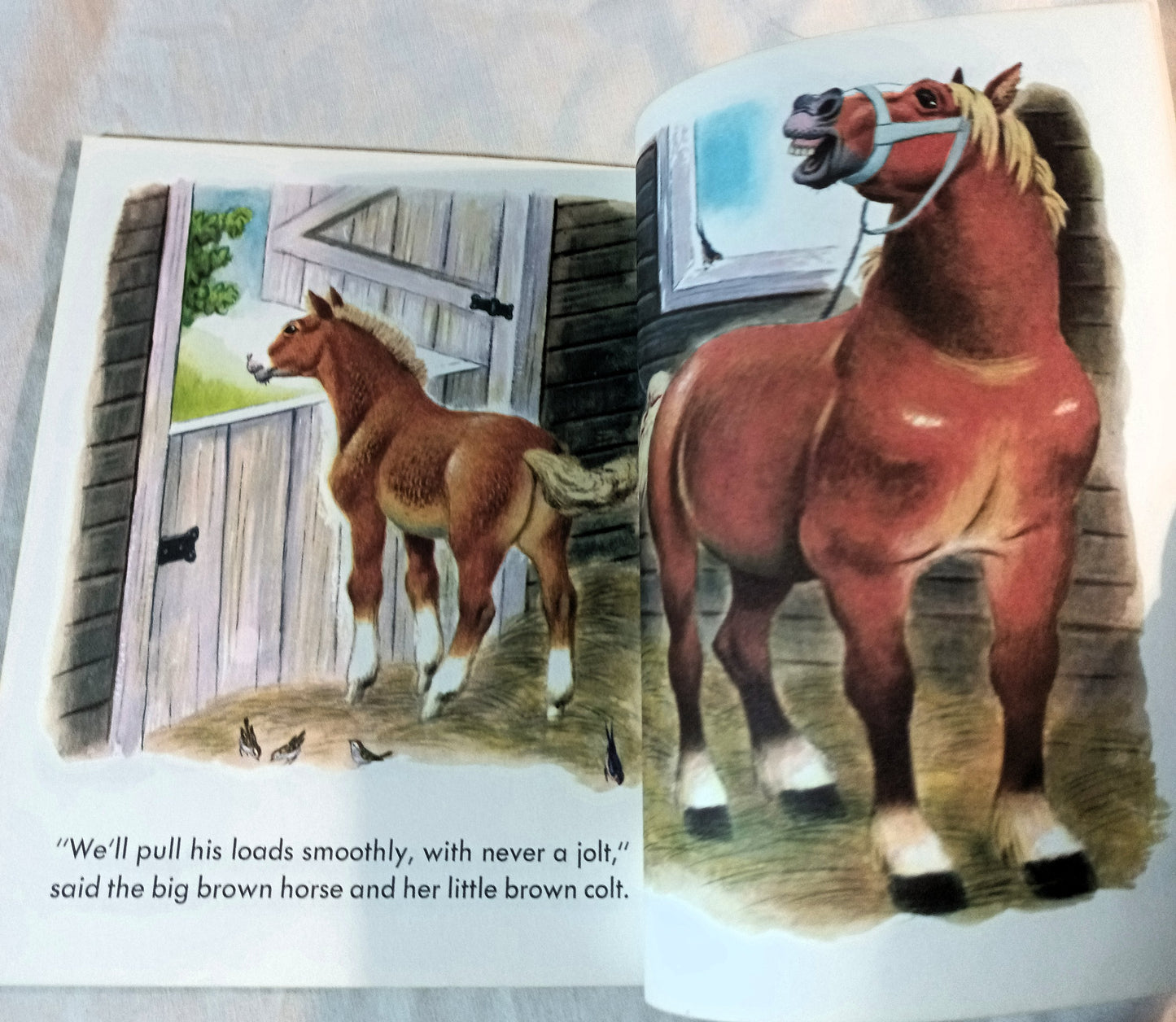 The Jolly Barnyard Little Golden Book Annie North Bedford 1974 - TulipStuff