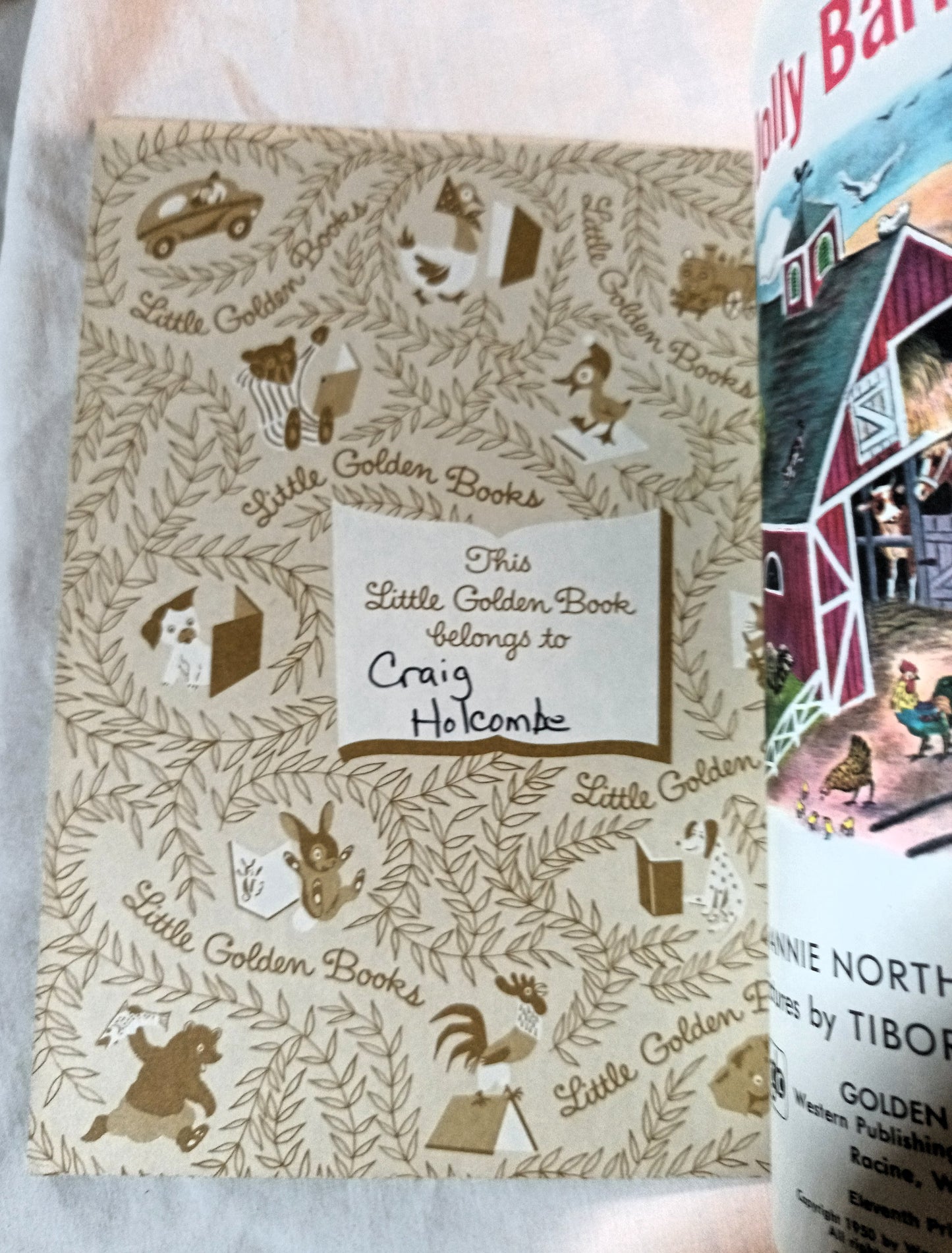 The Jolly Barnyard Little Golden Book Annie North Bedford 1974 - TulipStuff