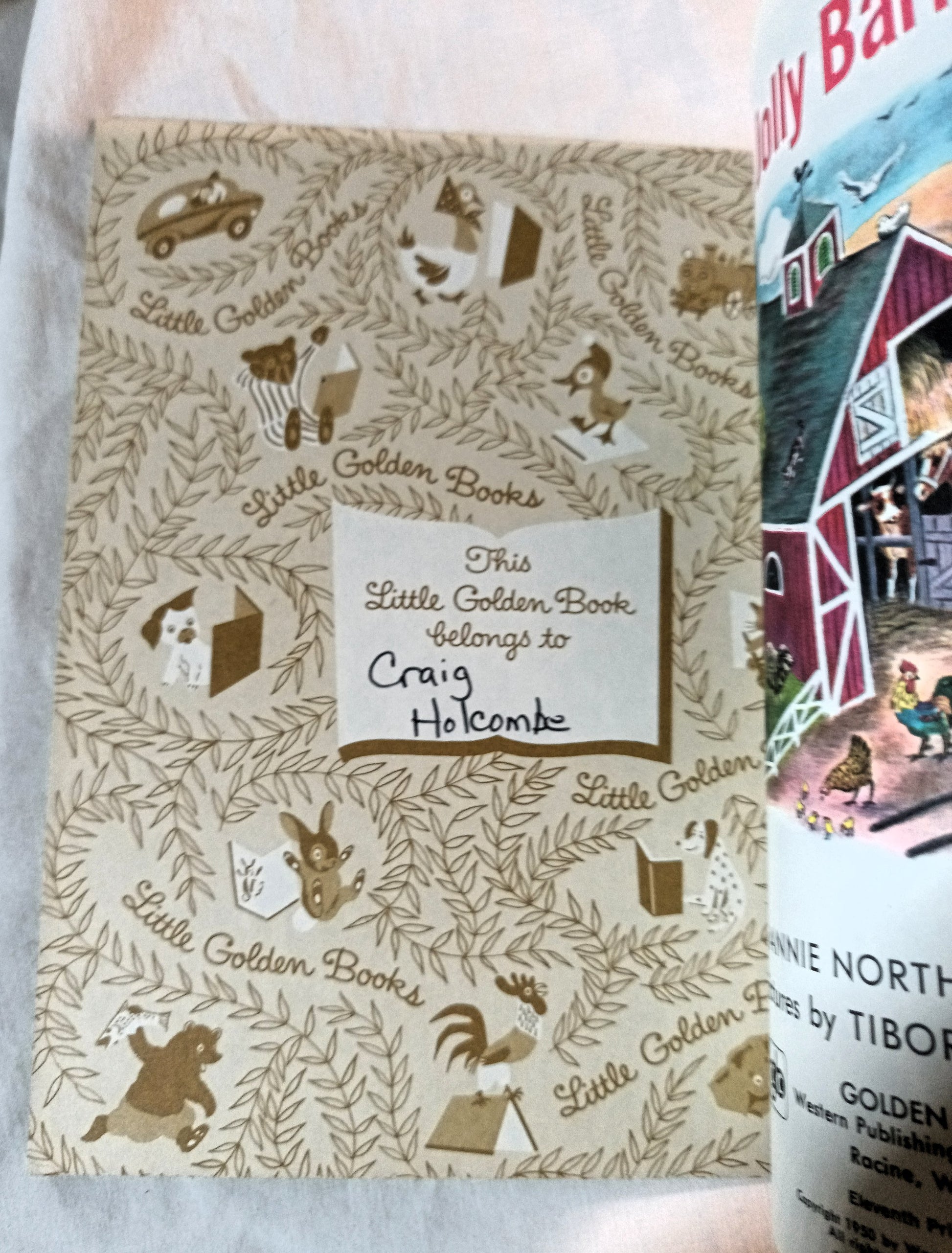 The Jolly Barnyard Little Golden Book Annie North Bedford 1974 - TulipStuff