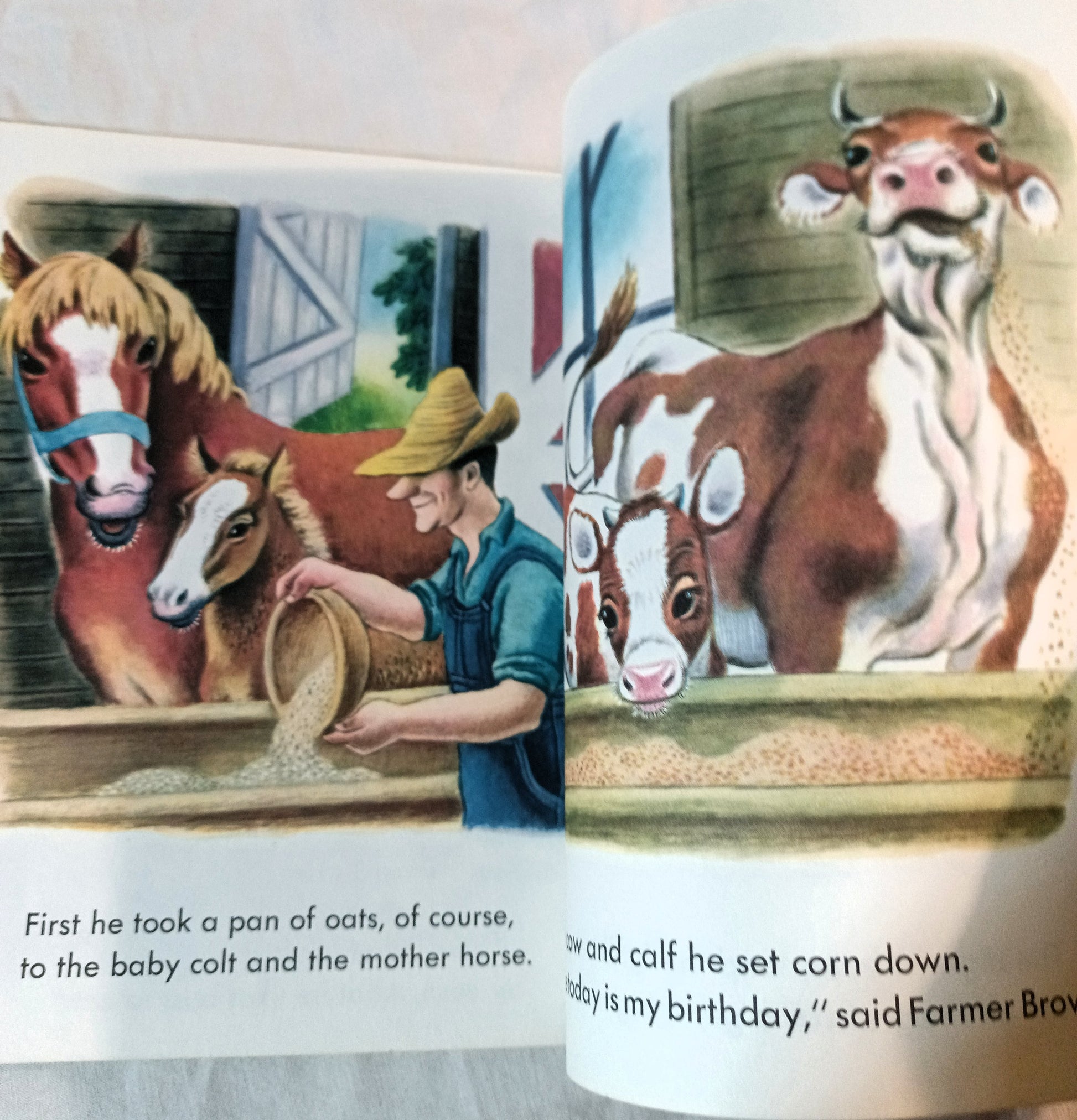 The Jolly Barnyard Little Golden Book Annie North Bedford 1974 - TulipStuff