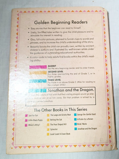 Jonathan And The Dragon Irwin Shapiro Golden Beginning Reader 1969 - TulipStuff