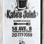 Kate's Joint Vegetarian Restaurant Avenue B NYC Takeout Menu 2007 - TulipStuff