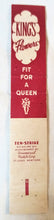 Load image into Gallery viewer, King&#39;s Flowers Fit For A Queen Jefferson Detroit Matchbook Cover 1950s - TulipStuff
