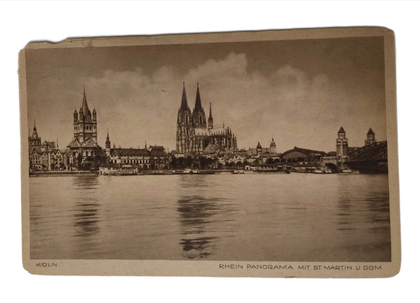 Koln Rhein Panorama Mit St Martin U Dom Cathedral Cologne Germany 1920's - TulipStuff