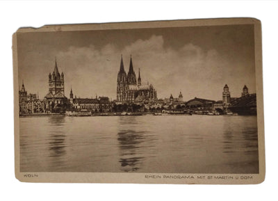 Koln Rhein Panorama Mit St Martin U Dom Cathedral Cologne Germany 1920's - TulipStuff