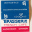 La Brasserie French Cafe Restaurant Orange CA Matchbook Cover 1970's - TulipStuff