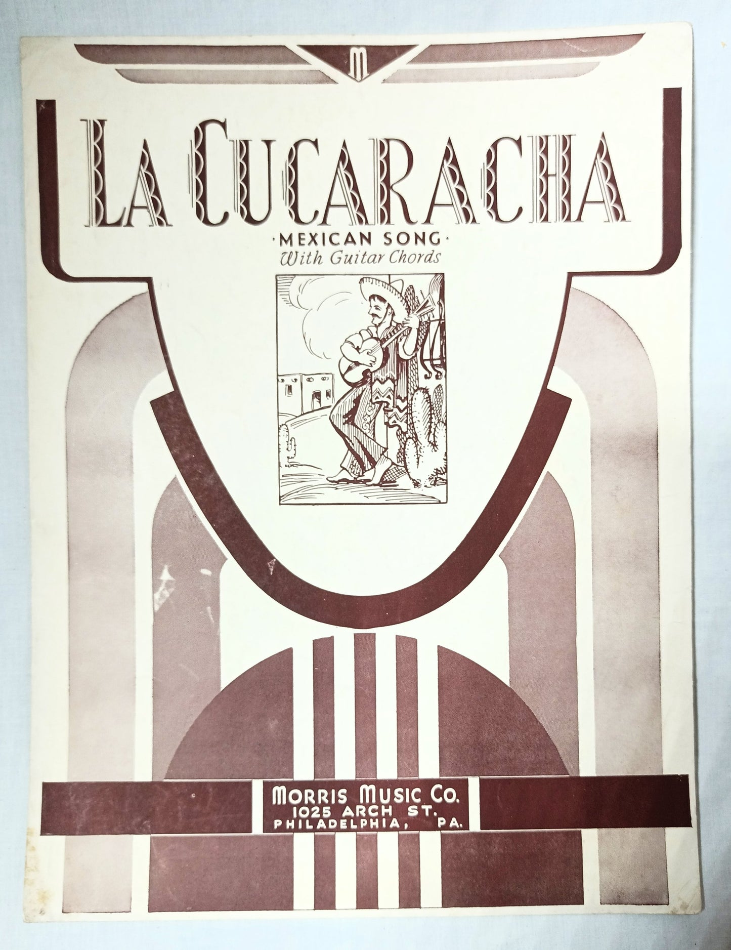 La Cucaracha Mexican Cockroach Song Guitar Chords Sheet Music 1934 - TulipStuff
