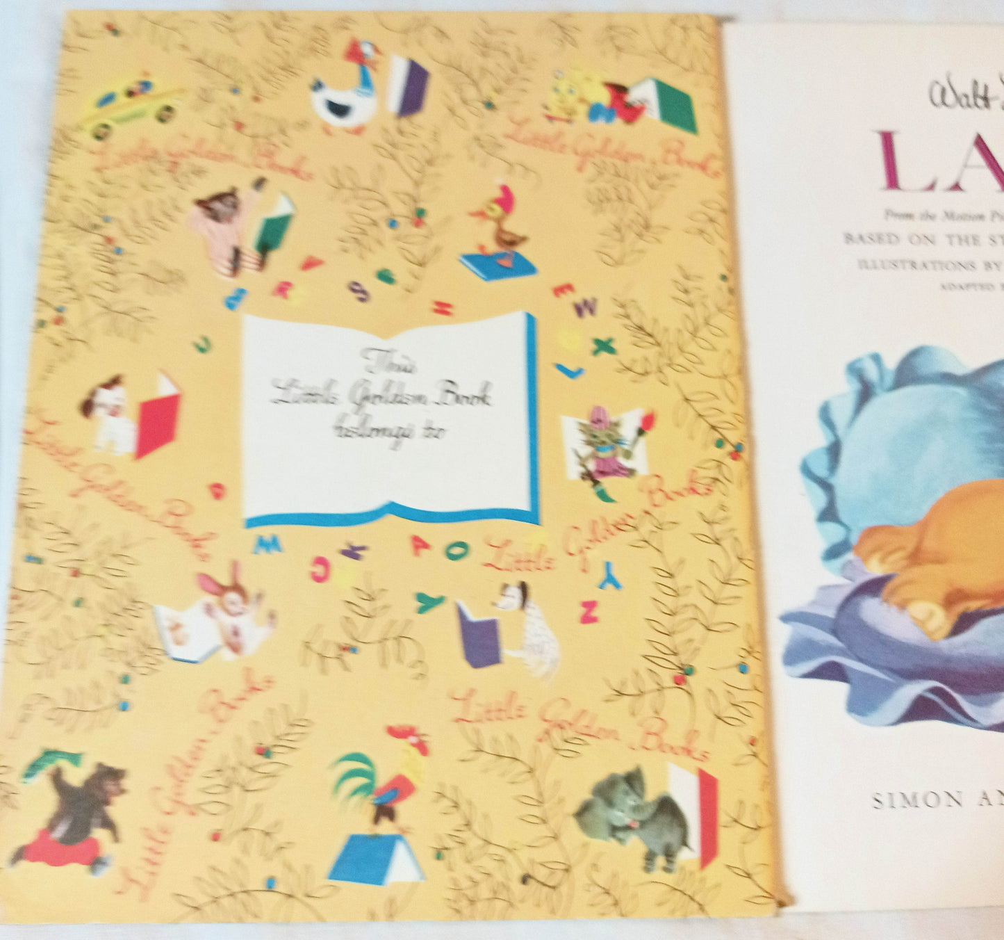 Walt Disney's Lady Little Golden Book (from Lady and the Tramp) 1954 - TulipStuff