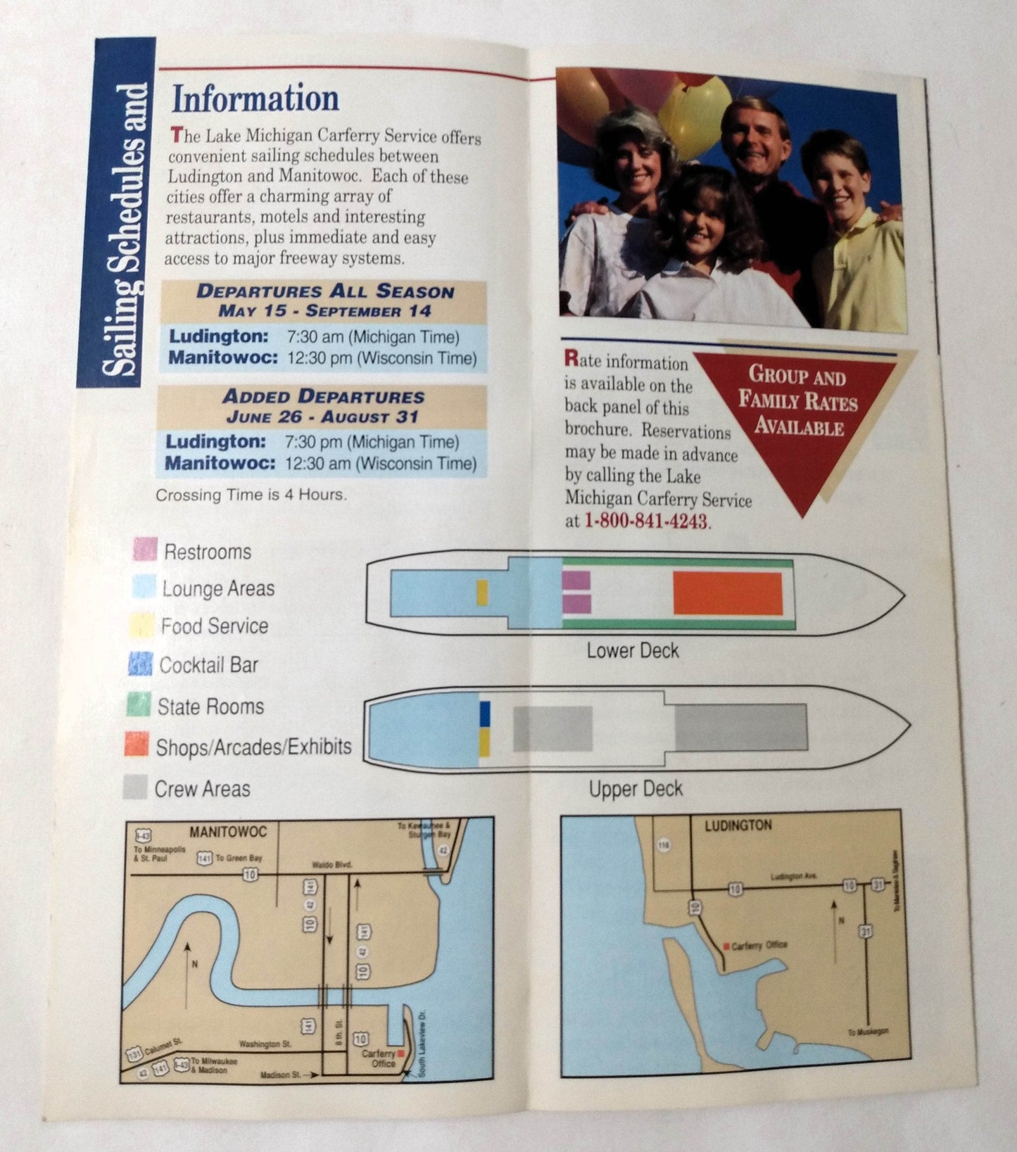 Lake Michigan Carferry Service ss Badger 1992 Cruise Brochure - TulipStuff