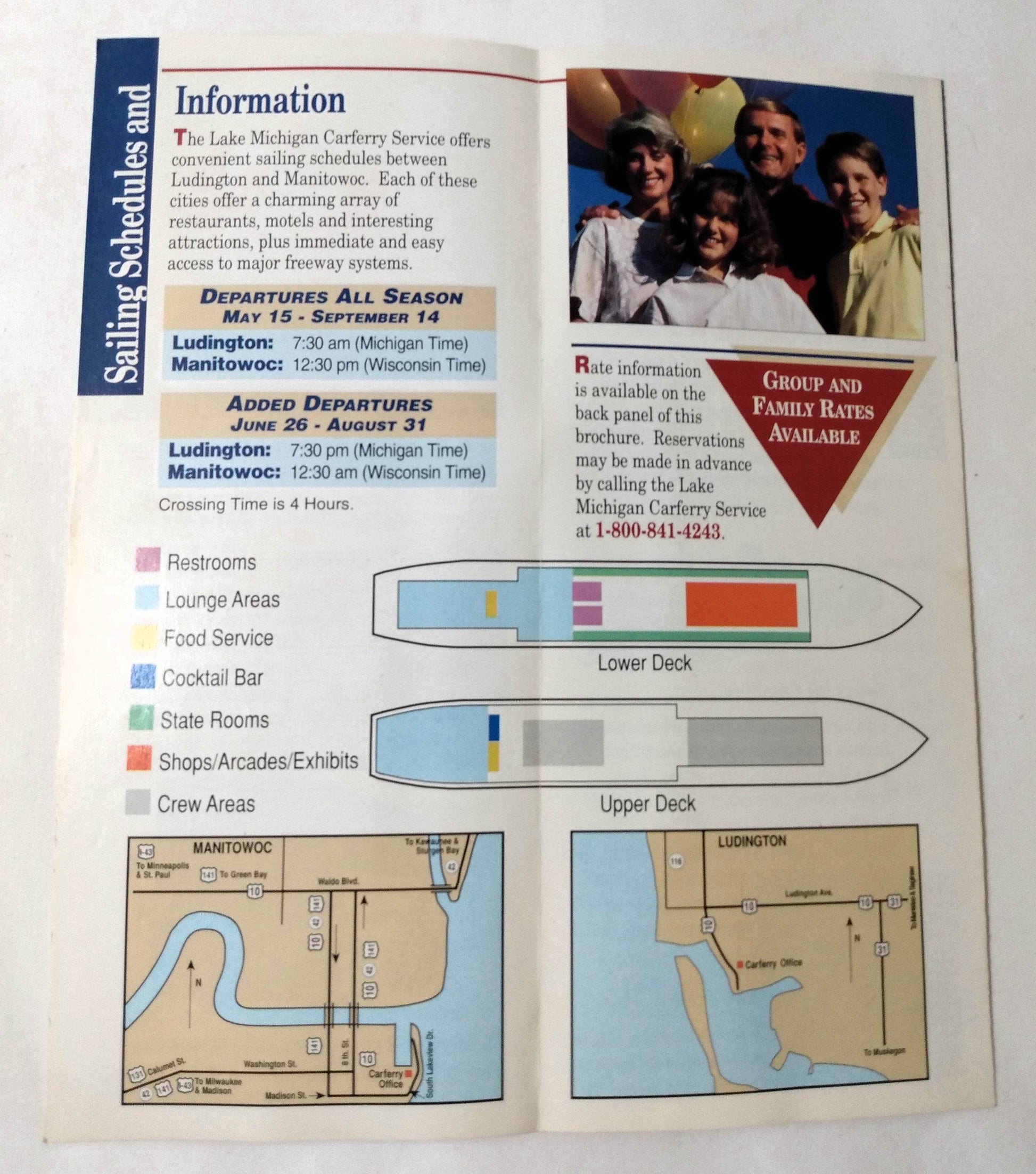 Lake Michigan Carferry Service ss Badger 1992 Cruise Brochure - TulipStuff