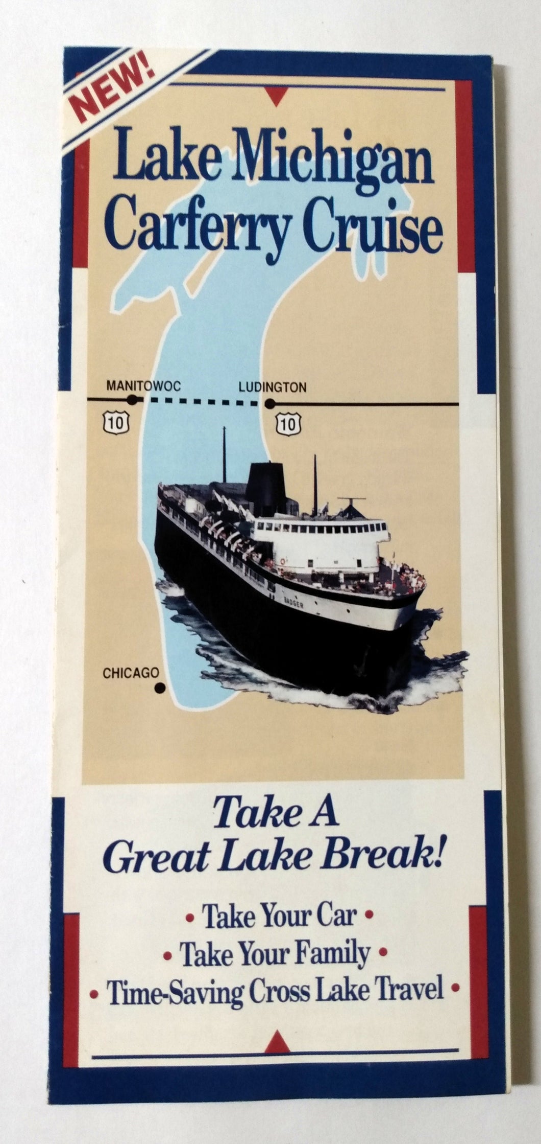 Lake Michigan Carferry Service ss Badger 1992 Cruise Brochure - TulipStuff