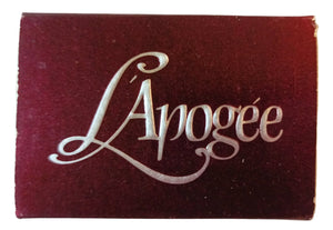 L'Apogee Restaurant The Biltmore Plaza Providence Matchbox 1980's - TulipStuff