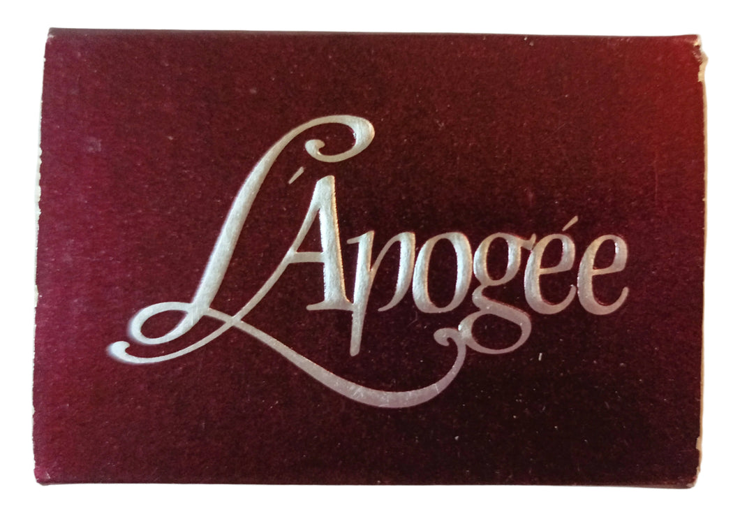 L'Apogee Restaurant The Biltmore Plaza Providence Matchbox 1980's - TulipStuff