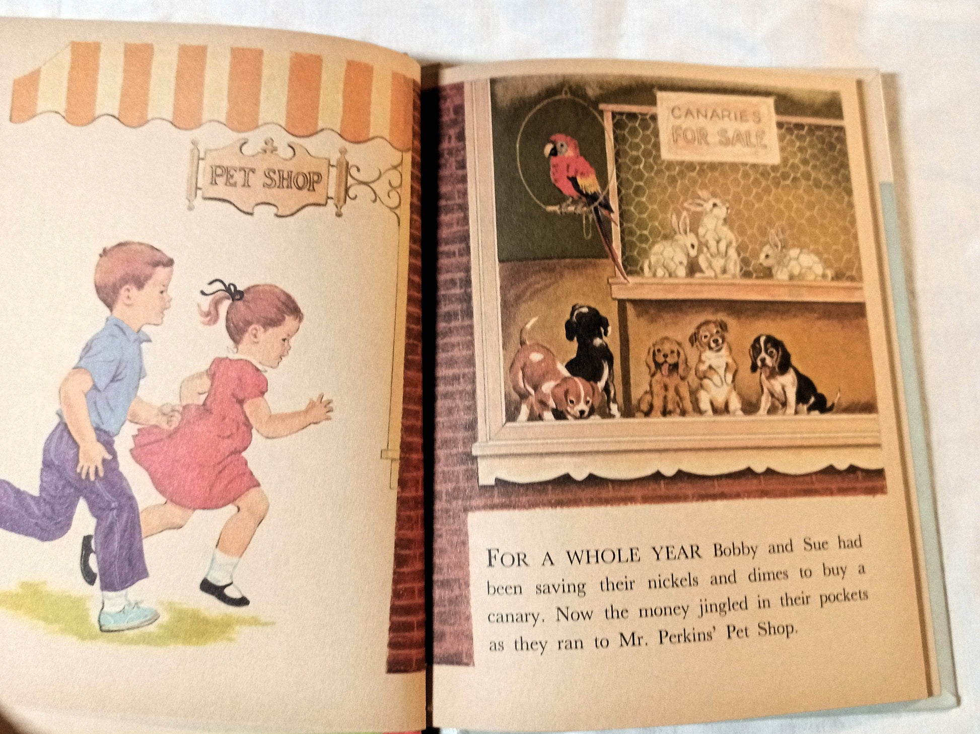 Larry The Canary Ellen Wilkie Rand McNally Elf Book Hardcover 1959 - TulipStuff