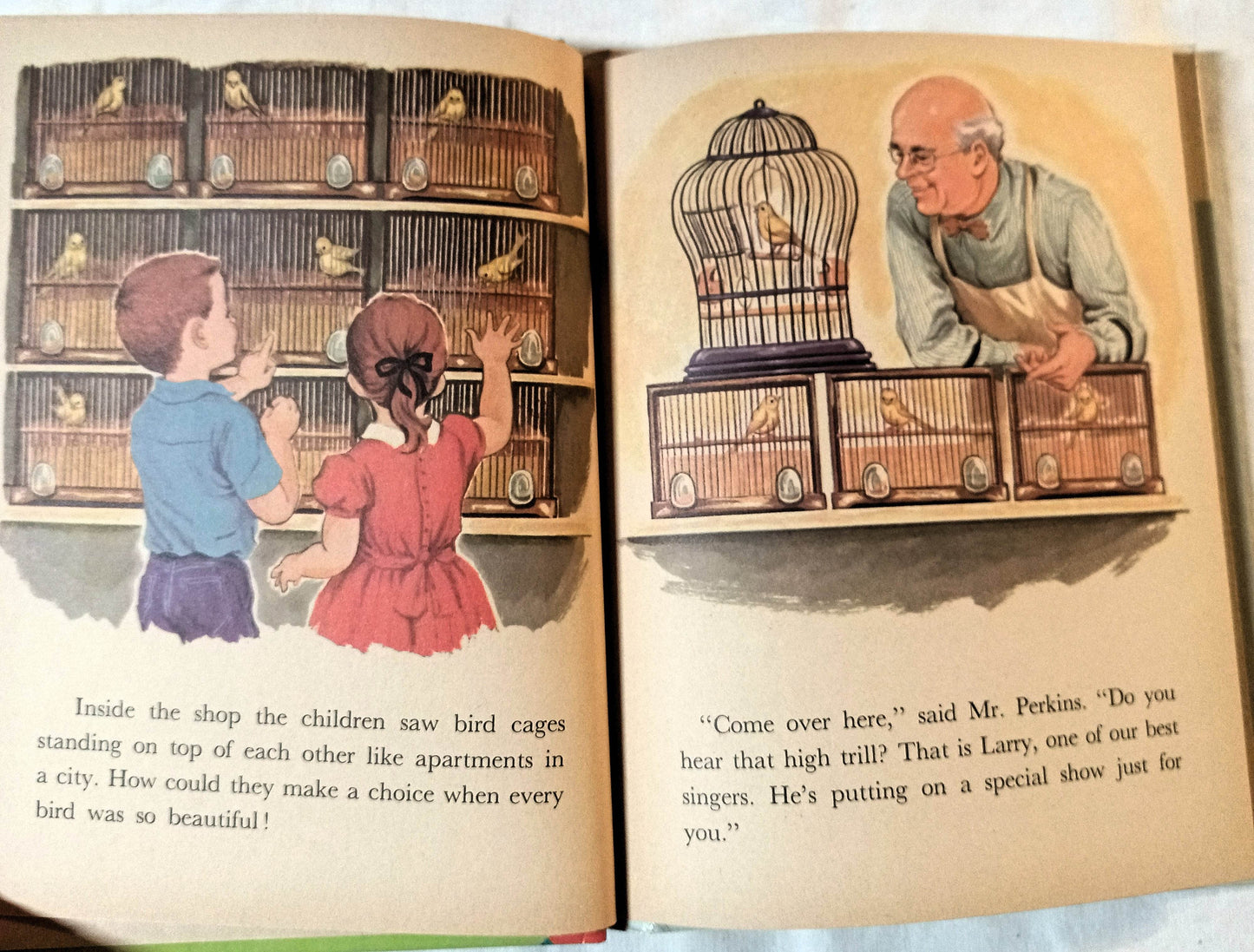 Larry The Canary Ellen Wilkie Rand McNally Elf Book Hardcover 1959 - TulipStuff