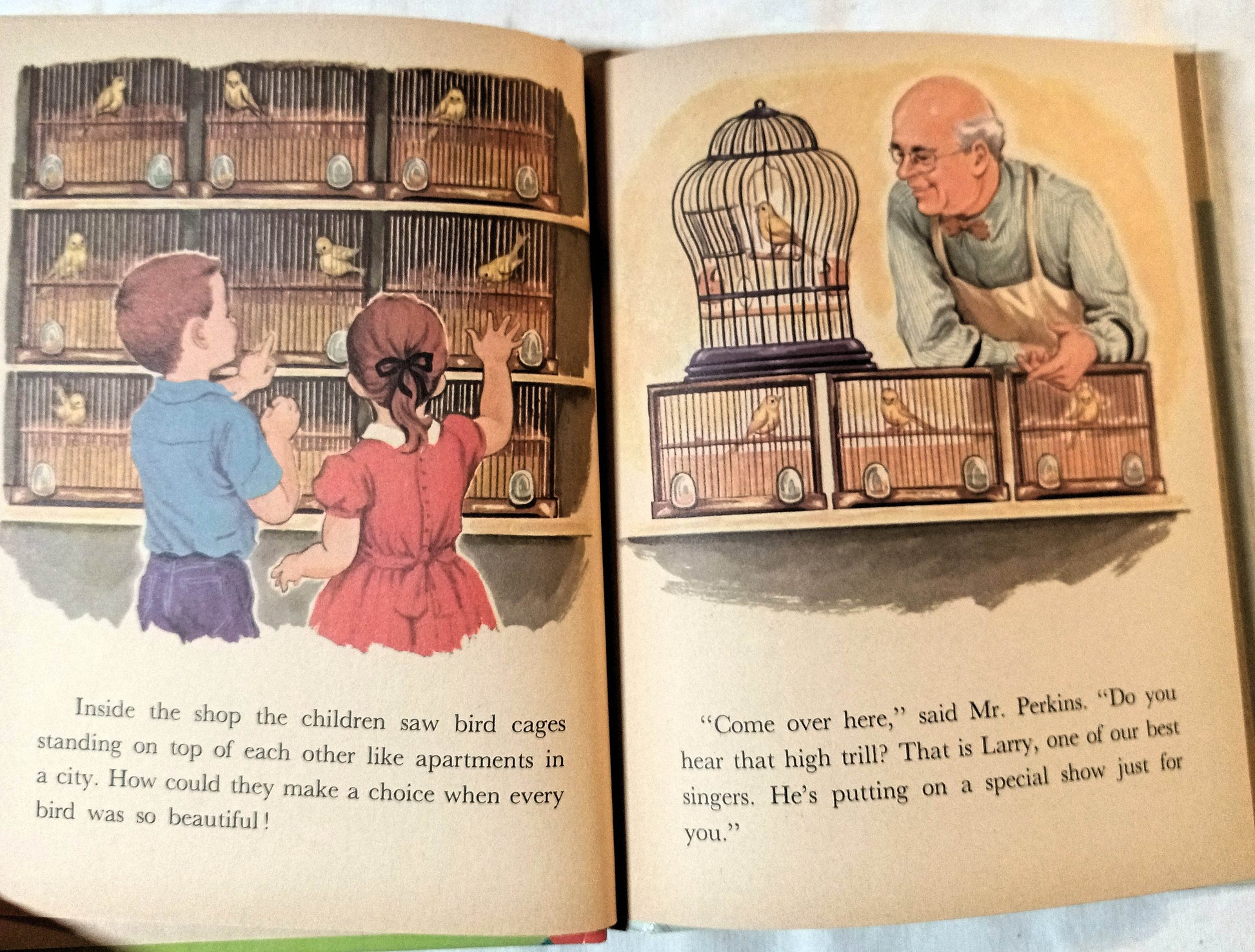 Larry The Canary Ellen Wilkie Rand McNally Elf Book Hardcover 1959 - TulipStuff