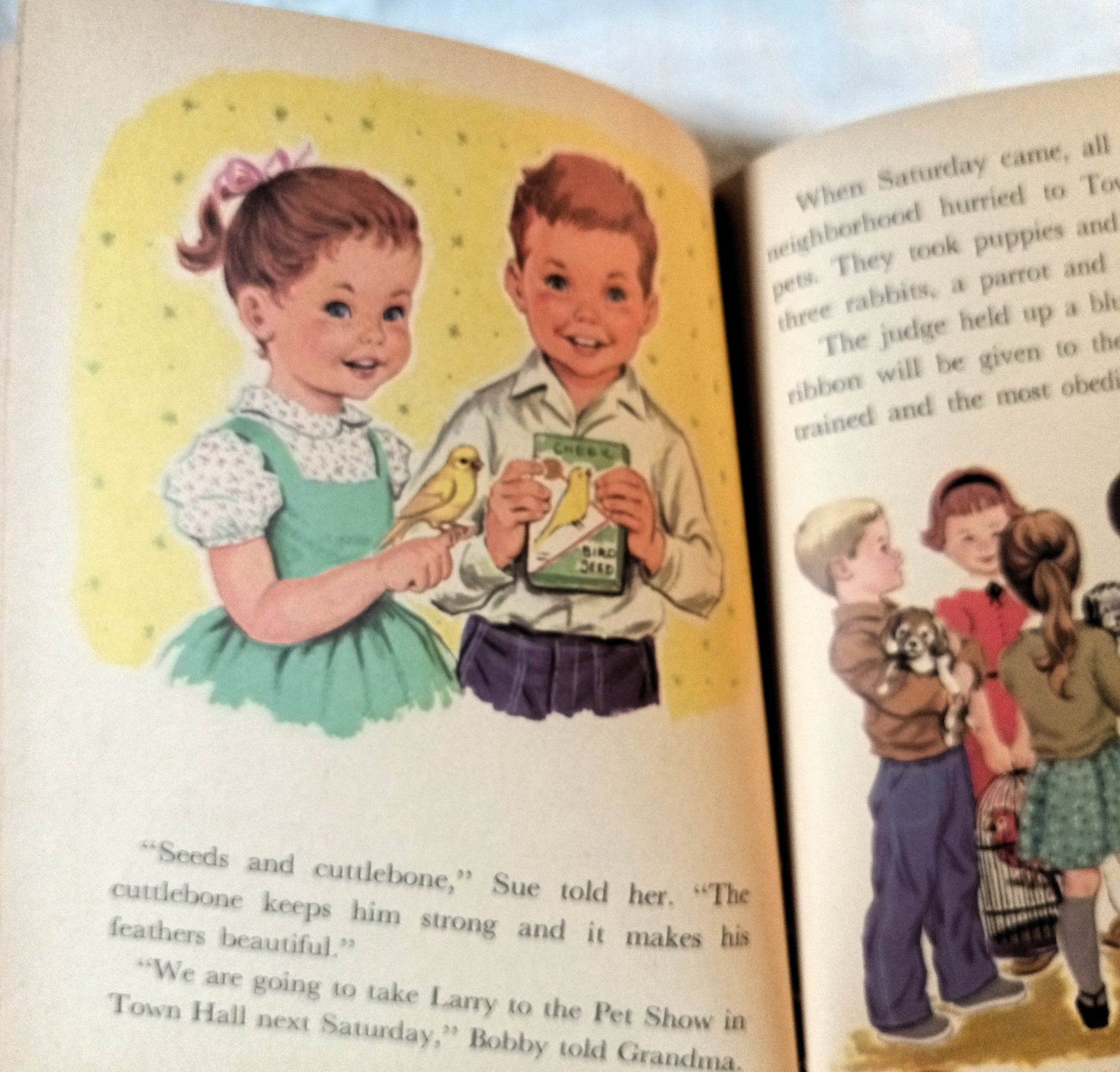 Larry The Canary Ellen Wilkie Rand McNally Elf Book Hardcover 1959 - TulipStuff