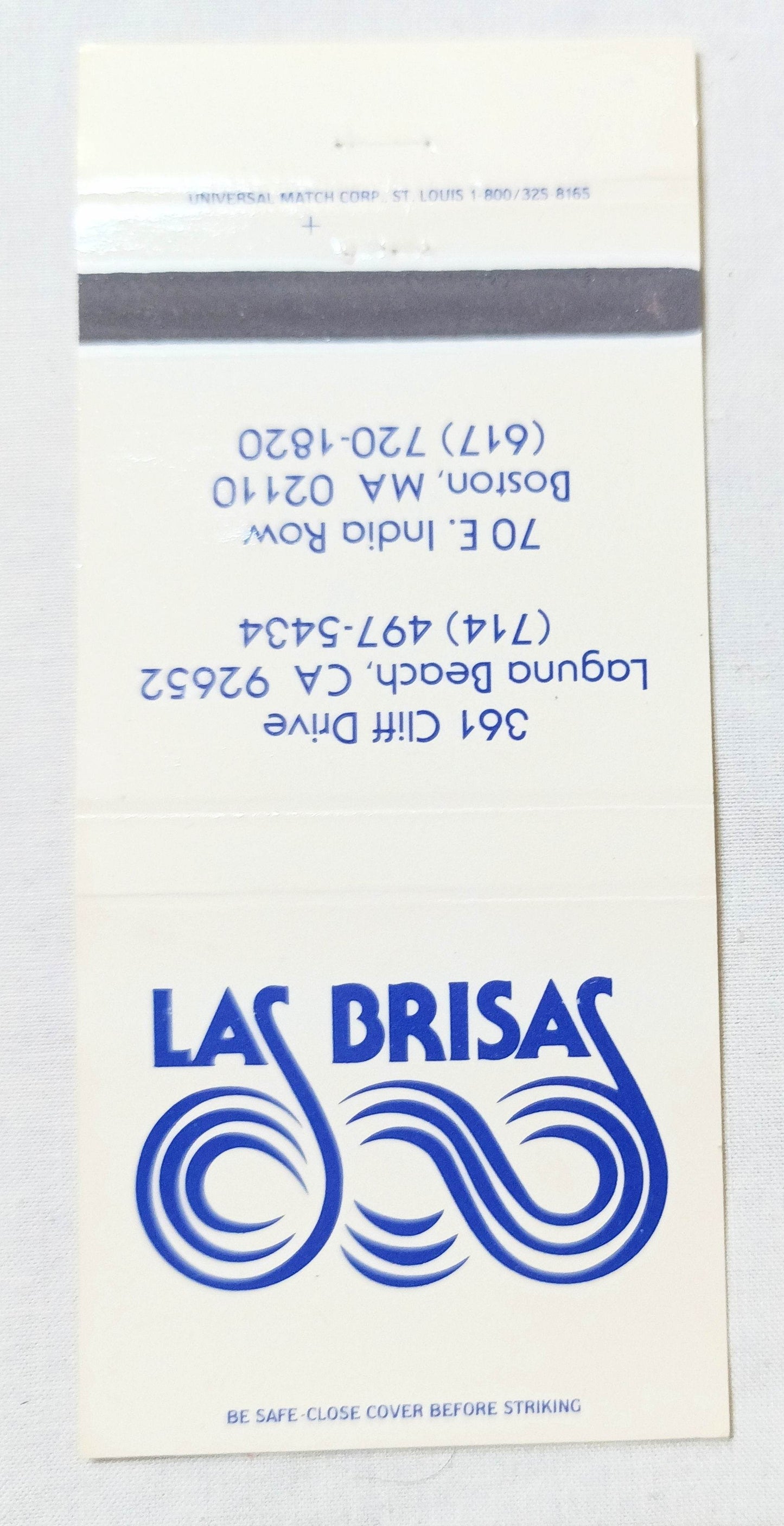 Las Brisas Restaurant Boston Laguna Beach Matchbook Cover - TulipStuff