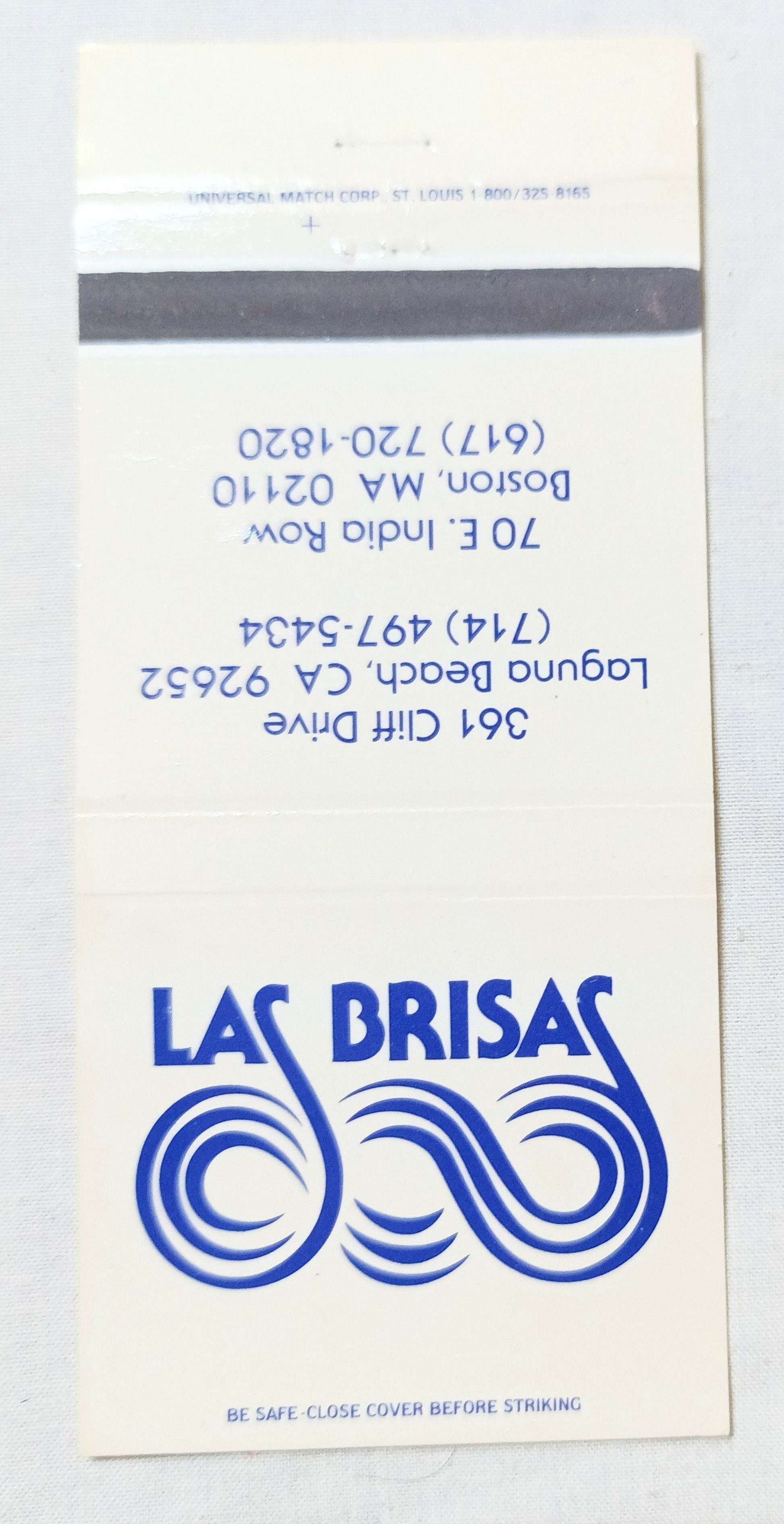 Las Brisas Restaurant Boston Laguna Beach Matchbook Cover - TulipStuff