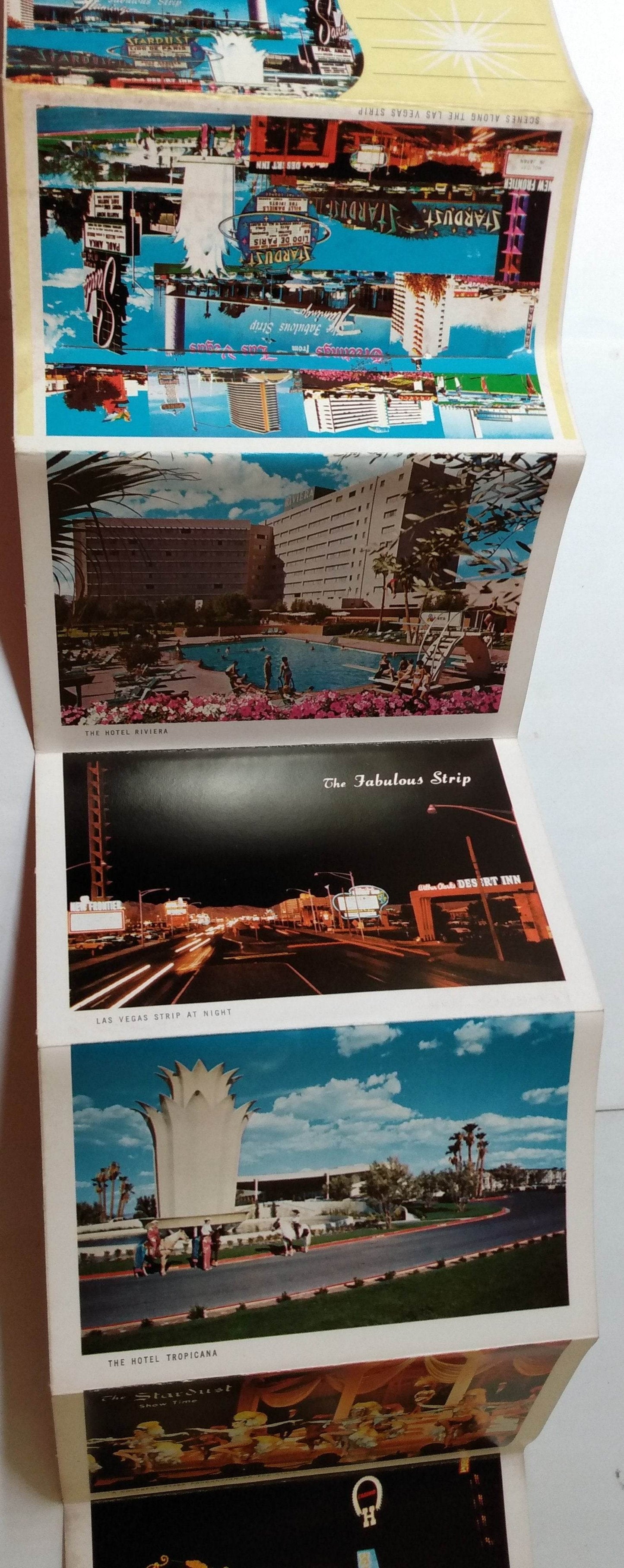 Greetings From The Fabulous Strip Las Vegas NV 1950's Postcard Booklet - TulipStuff