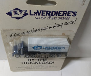 LaVerdiere's Super Drug Stores Mini Semi Tractor Trailer Truck 1980's - TulipStuff