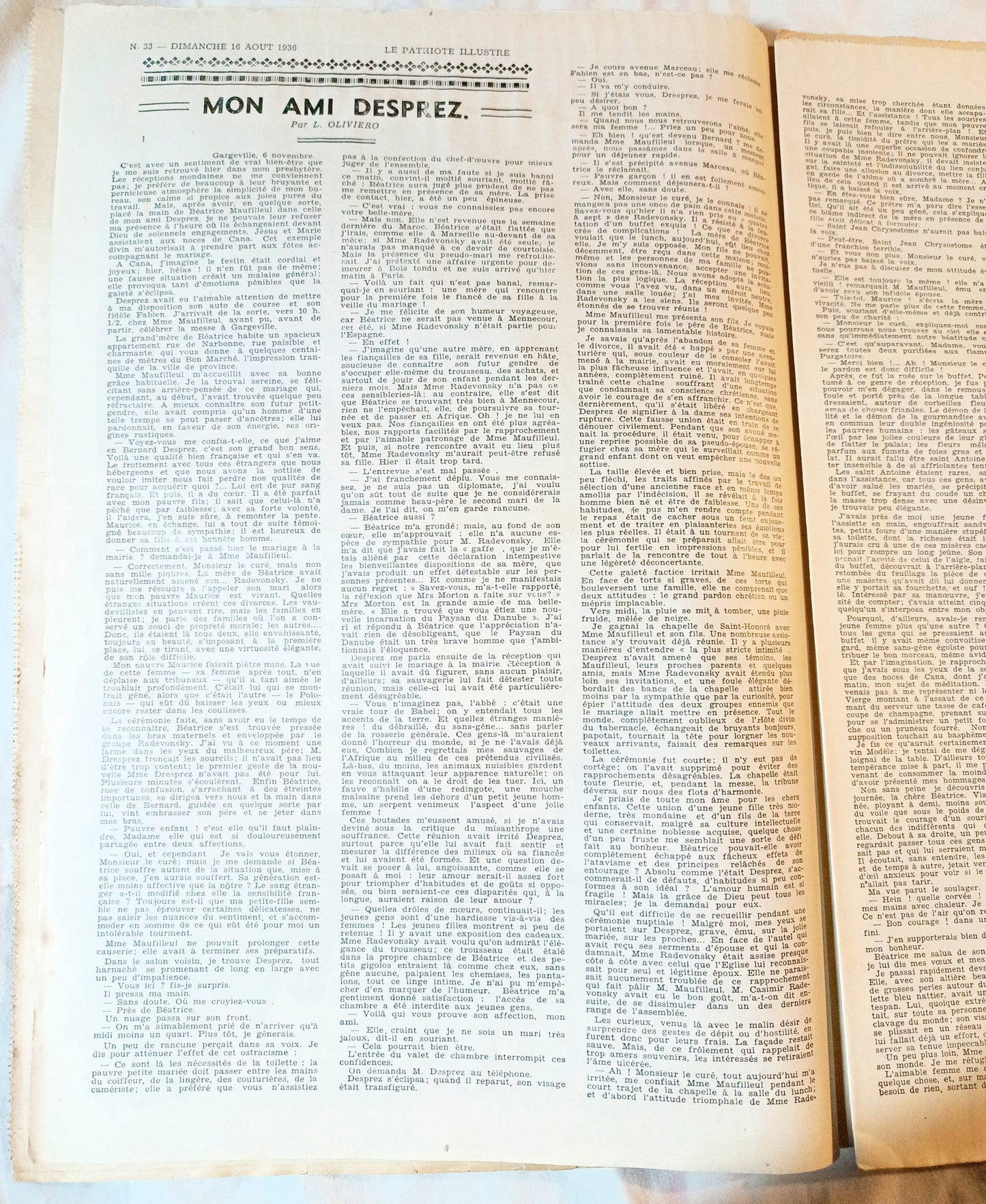 Le Patriote Illustre August 16 1936 Berlin Olympics Spanish Civil War - TulipStuff