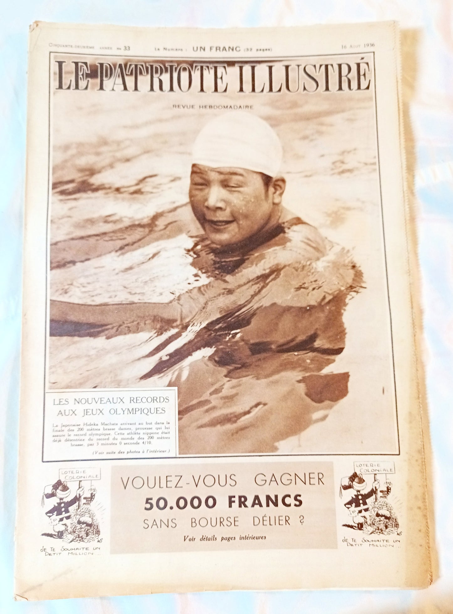 Le Patriote Illustre August 16 1936 Berlin Olympics Spanish Civil War - TulipStuff
