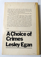 Load image into Gallery viewer, A Choice Of Crimes Lesley Egan Mystery Hardcover Doubleday 1980 - TulipStuff
