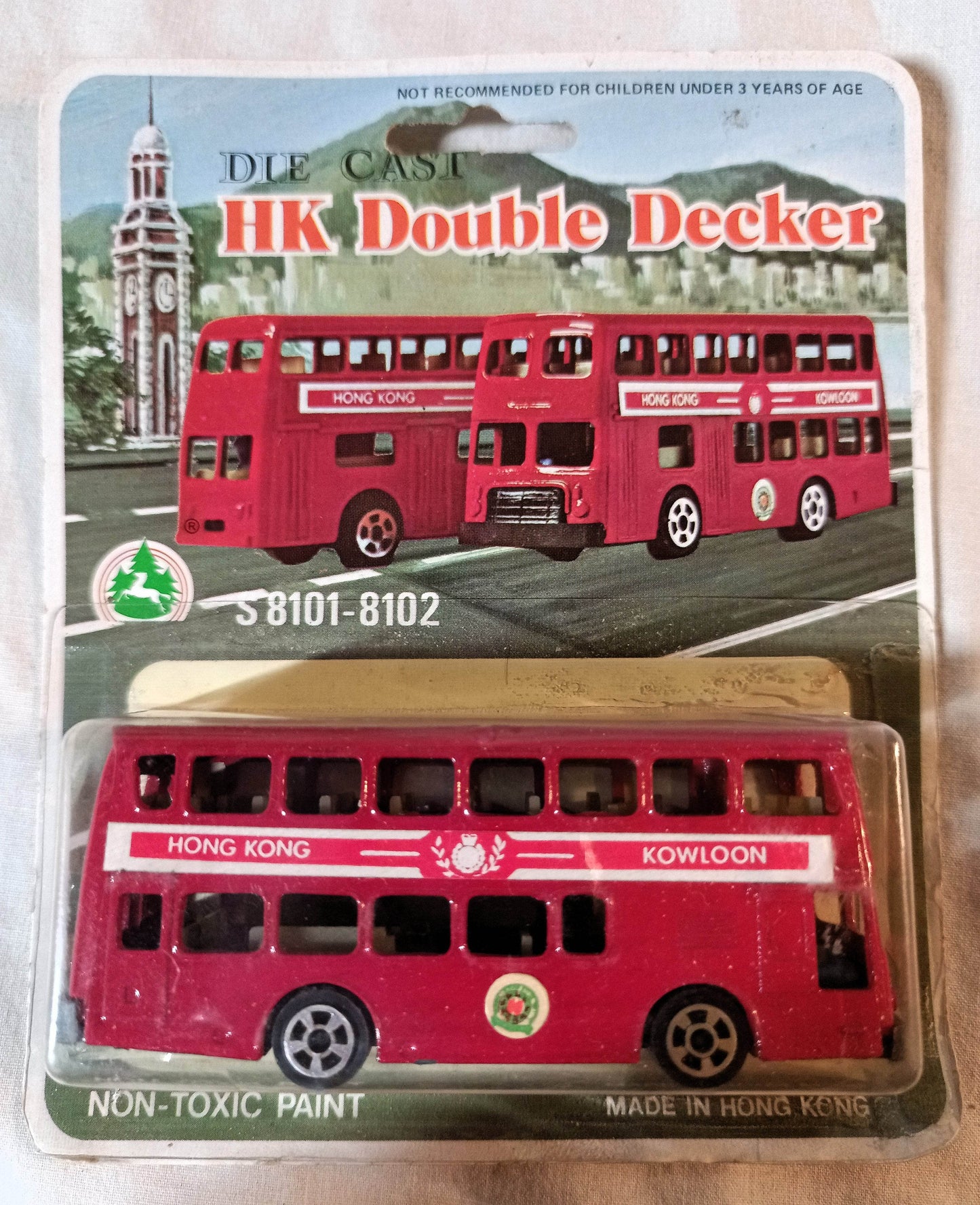 SM Tuf Toys S8102 Leyland Mark II Dennis Double Decker Bus HK Kowloon - TulipStuff