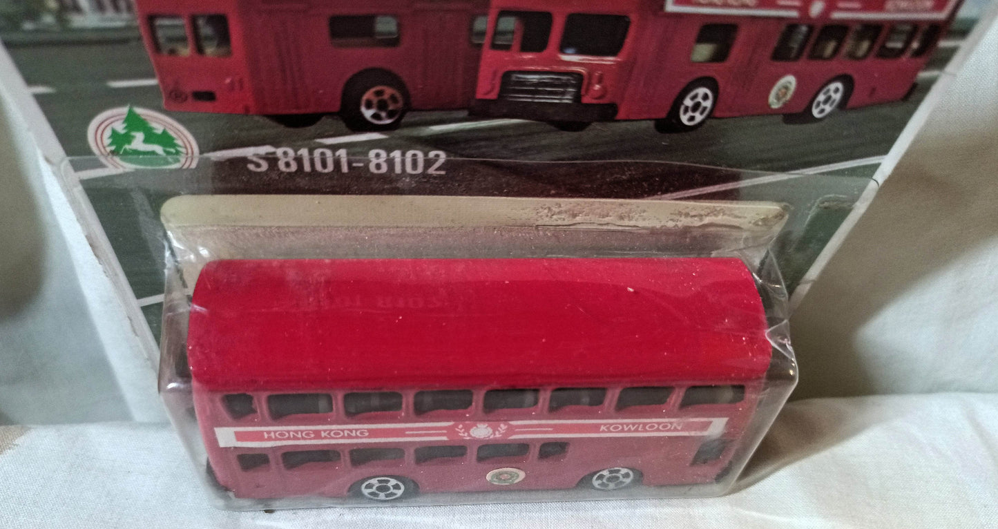 SM Tuf Toys S8102 Leyland Mark II Dennis Double Decker Bus HK Kowloon - TulipStuff