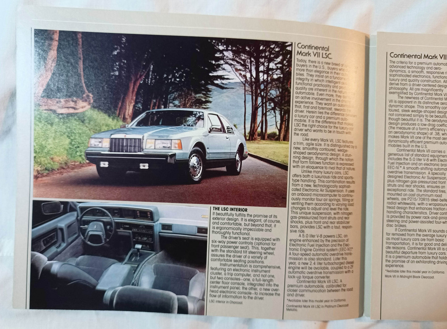 Lincoln 1984 Continental Mark VII Town Car US Dealer Sales Brochure - TulipStuff