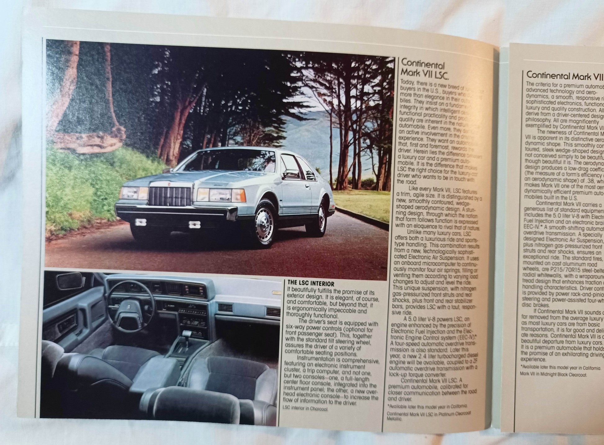 Lincoln 1984 Continental Mark VII Town Car US Dealer Sales Brochure - TulipStuff
