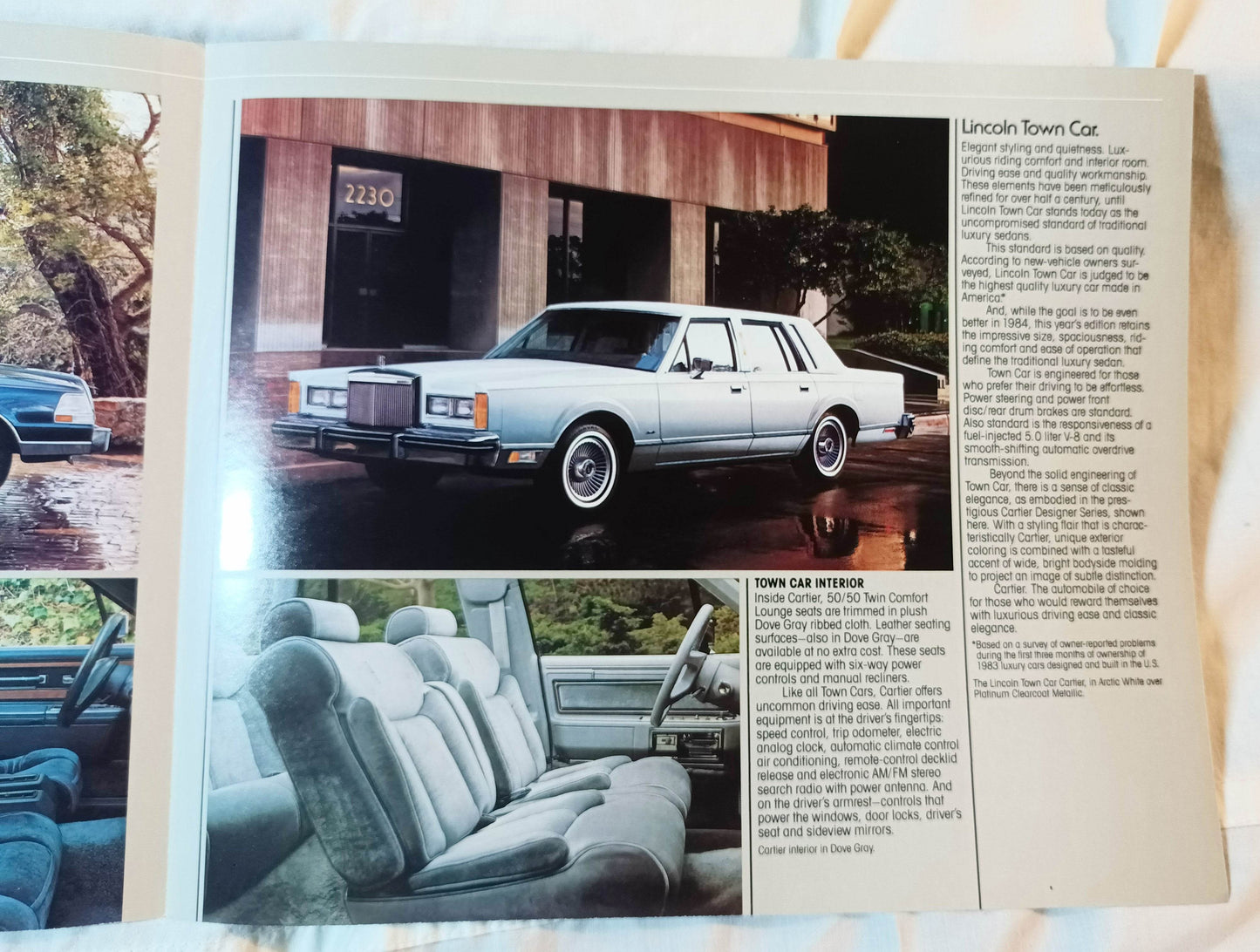 Lincoln 1984 Continental Mark VII Town Car US Dealer Sales Brochure - TulipStuff
