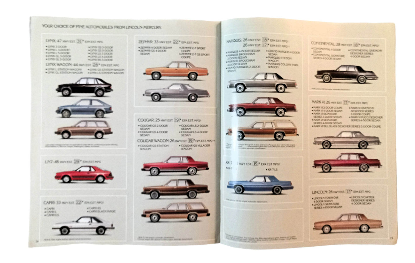 Lincoln-Mercury 1982 Full Line US Dealer Sales Brochure - TulipStuff