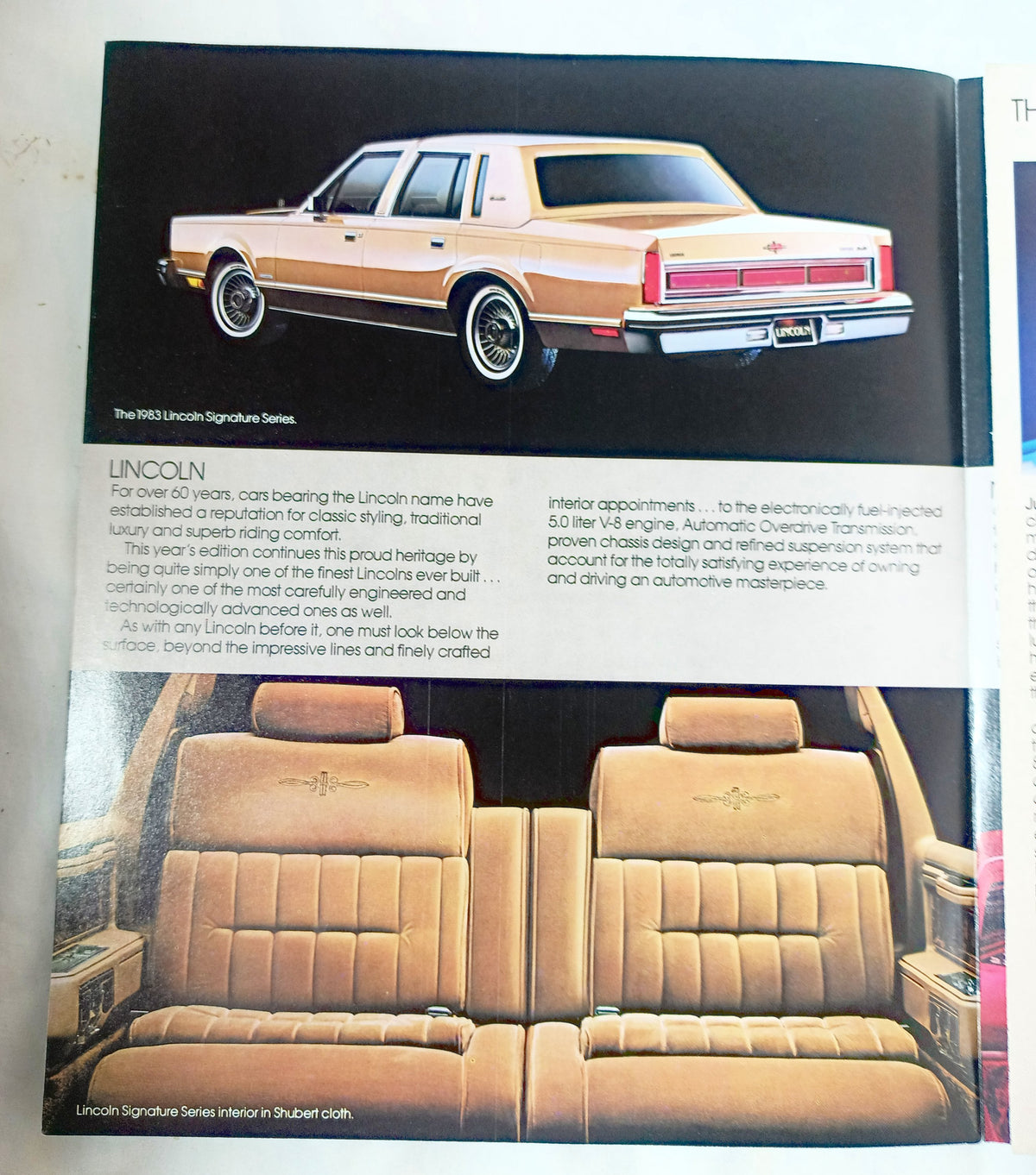1983 Lincoln Continental Mark VI US Dealer Sales Brochure - TulipStuff