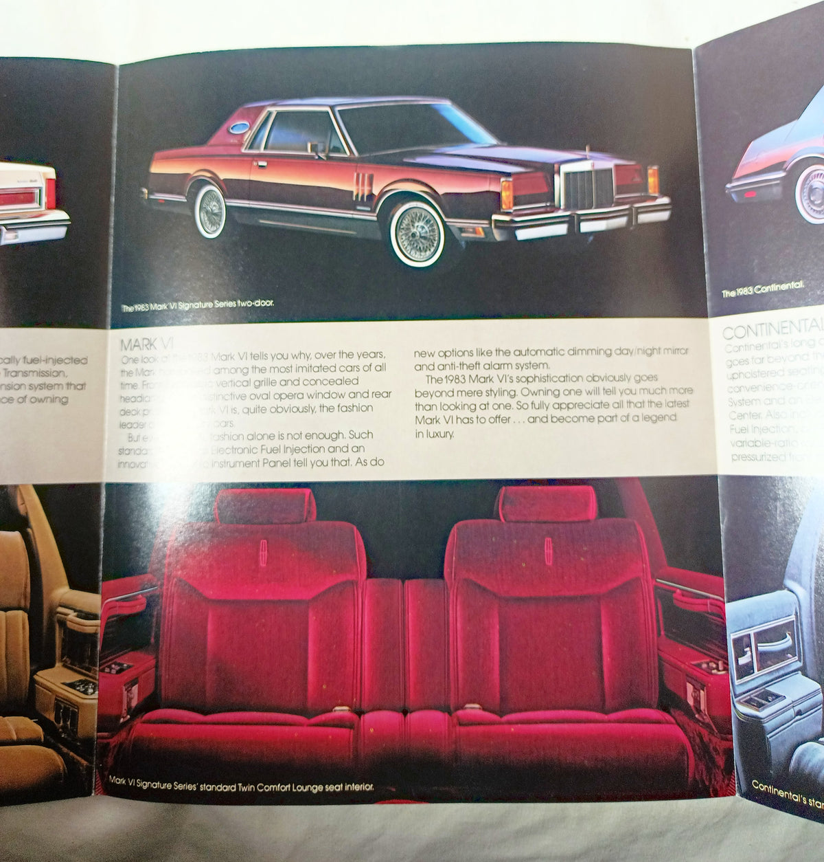 1983 Lincoln Continental Mark VI US Dealer Sales Brochure - TulipStuff