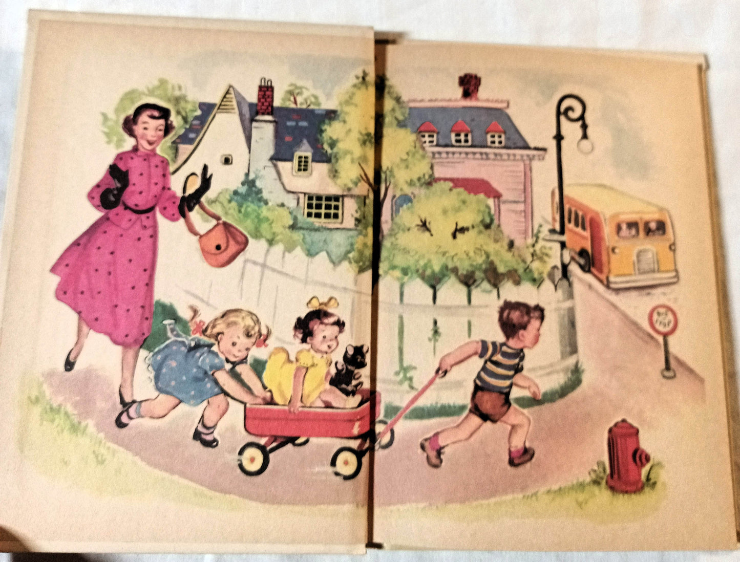 The Little Red Wagon Hazel Cederborg Rand McNally Junior Elf Book 1949 - TulipStuff