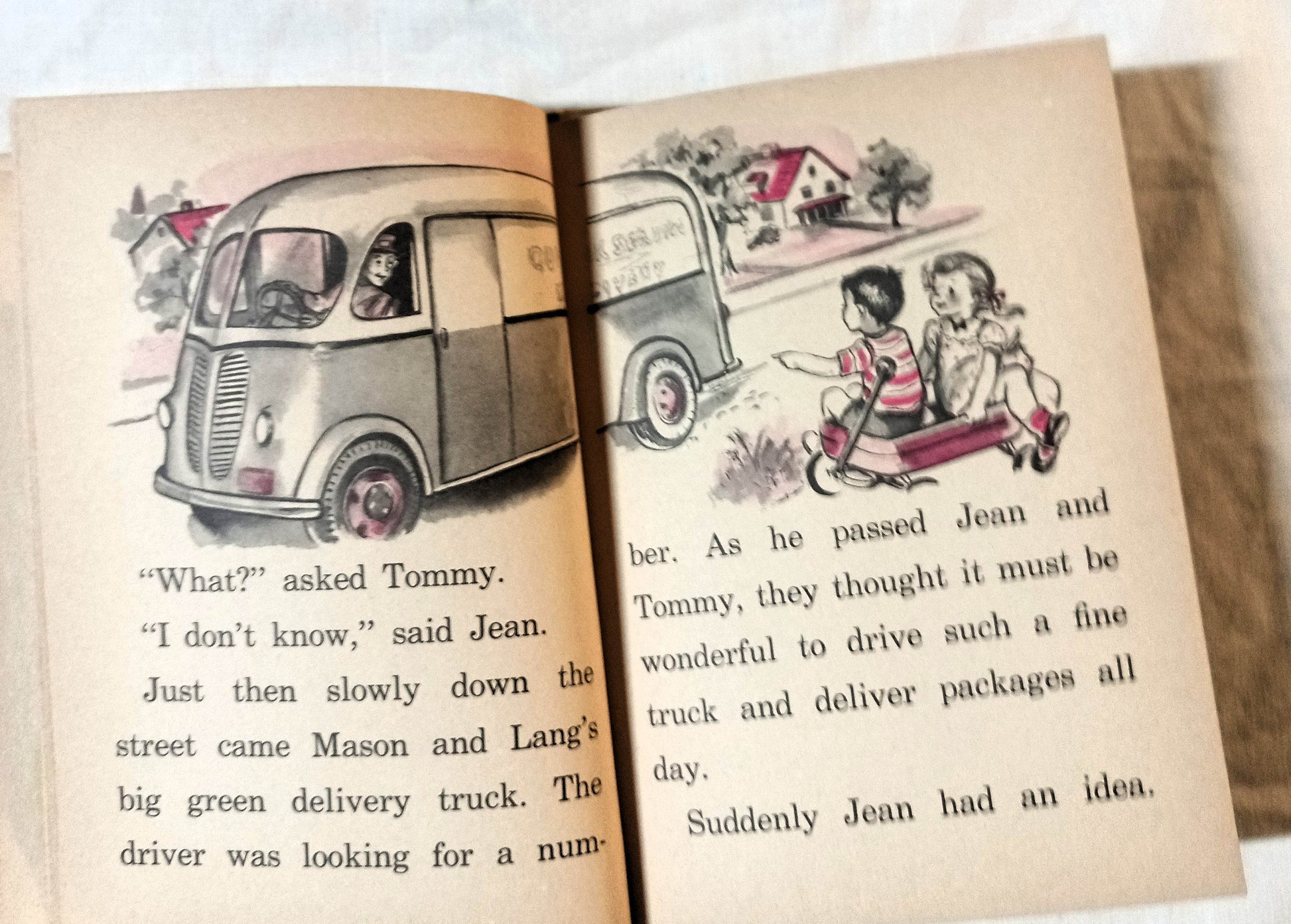 The Little Red Wagon Hazel Cederborg Rand McNally Junior Elf Book 1949 - TulipStuff