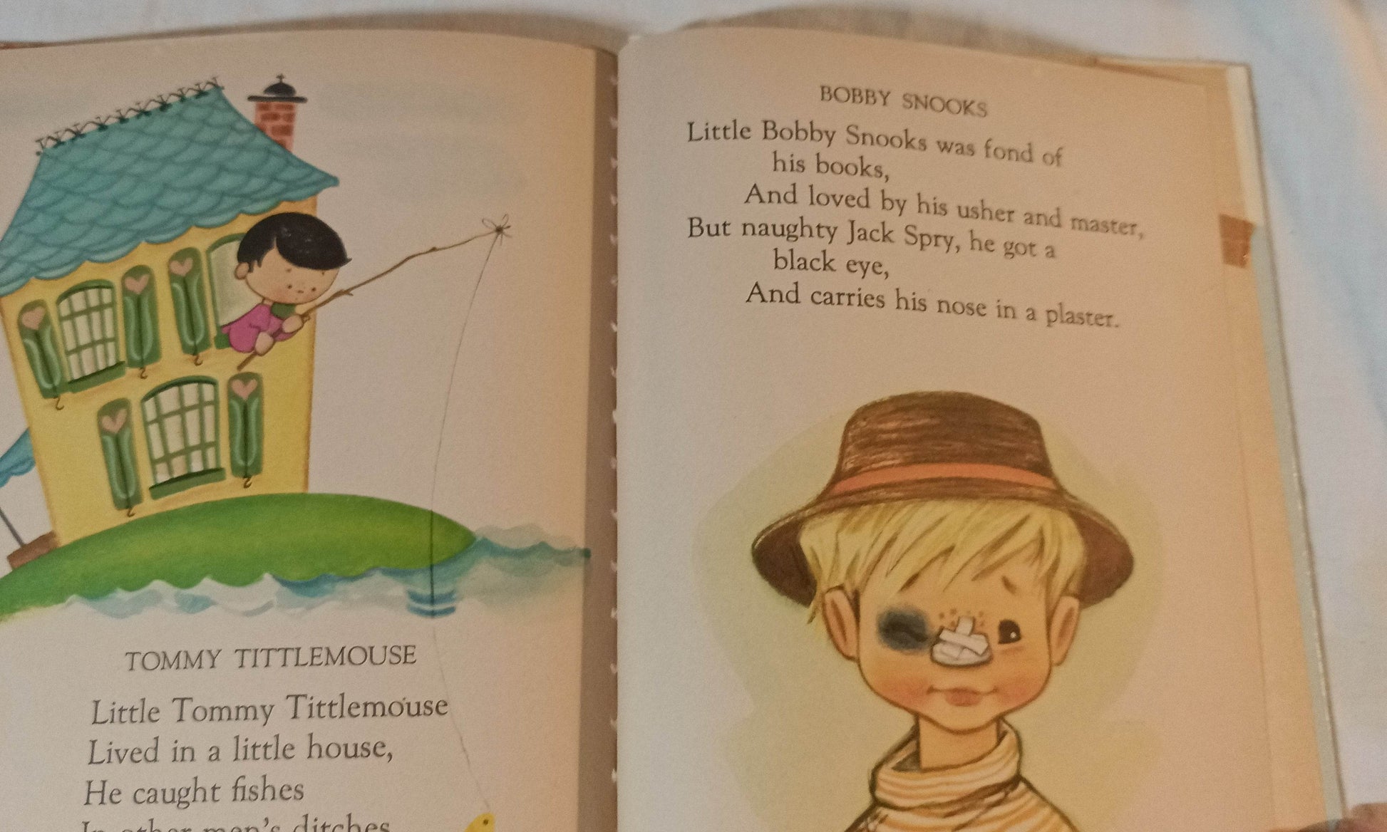 Little Boy Blue Nursery Rhymes Rand McNally Elf Book Hardcover 1956 - TulipStuff