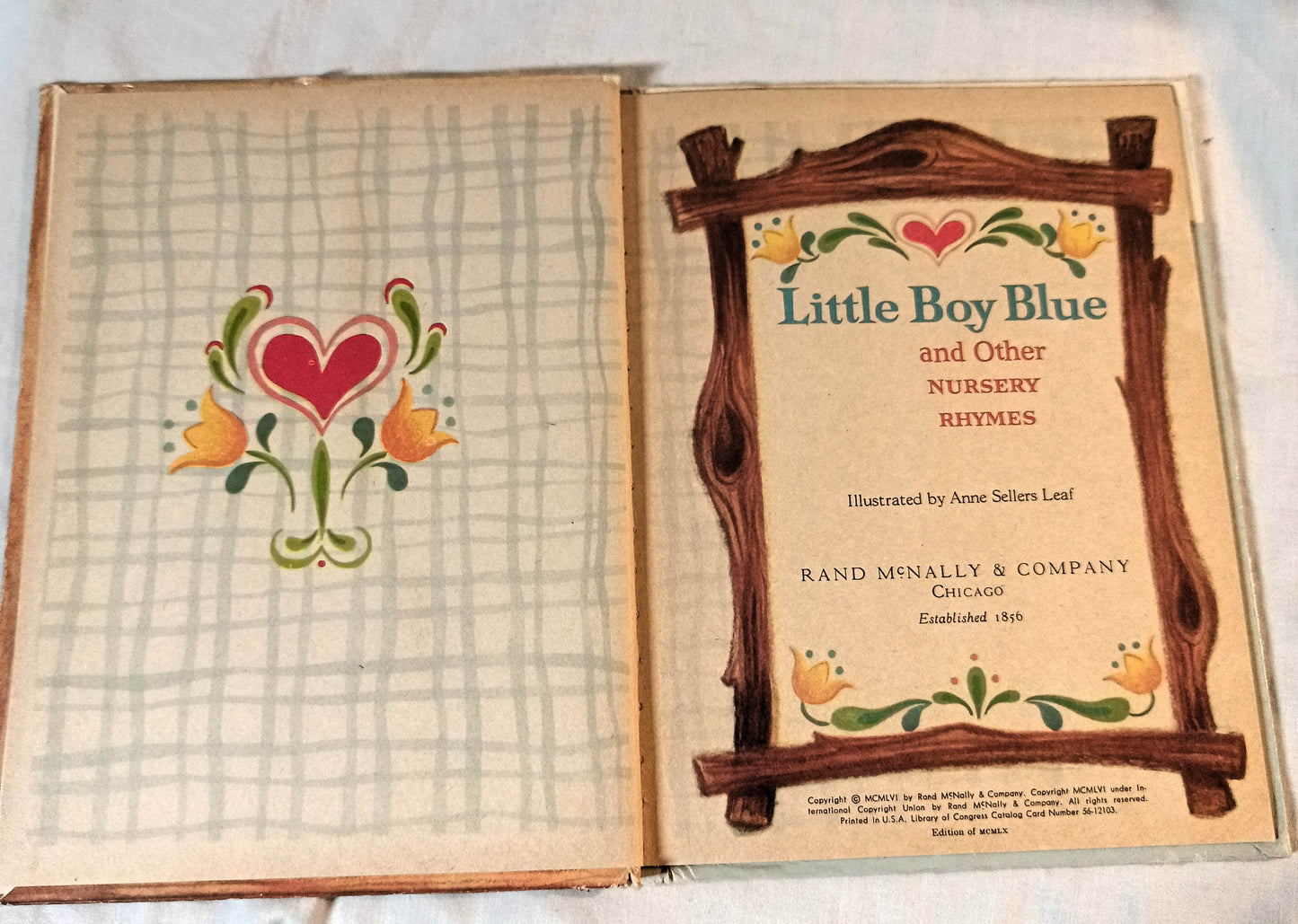 Little Boy Blue Nursery Rhymes Rand McNally Elf Book Hardcover 1956 - TulipStuff