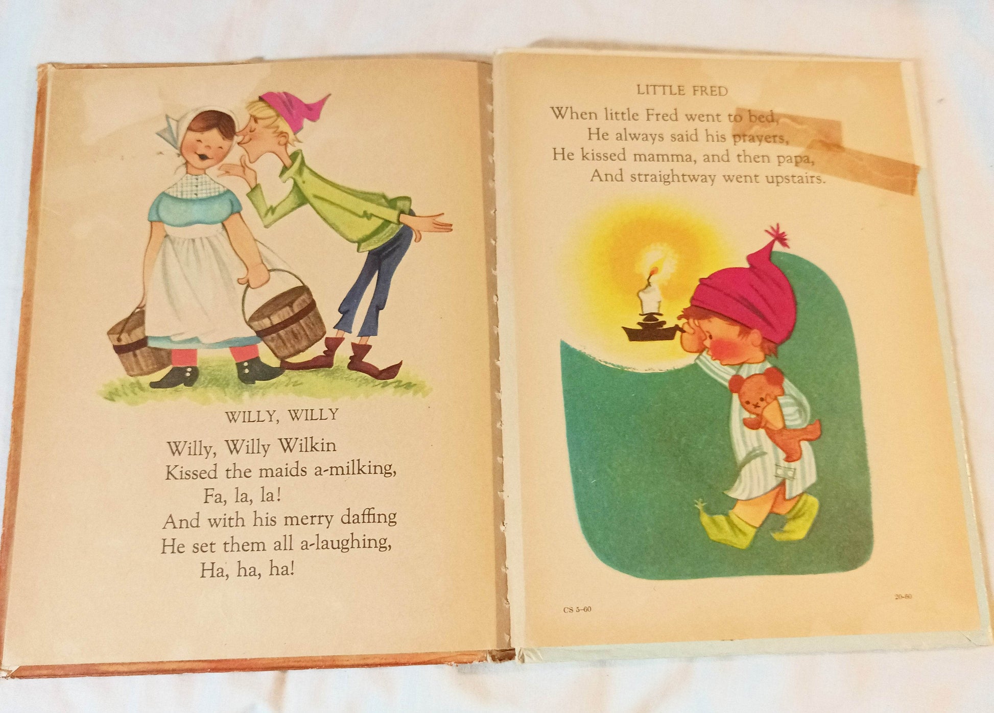 Little Boy Blue Nursery Rhymes Rand McNally Elf Book Hardcover 1956 - TulipStuff