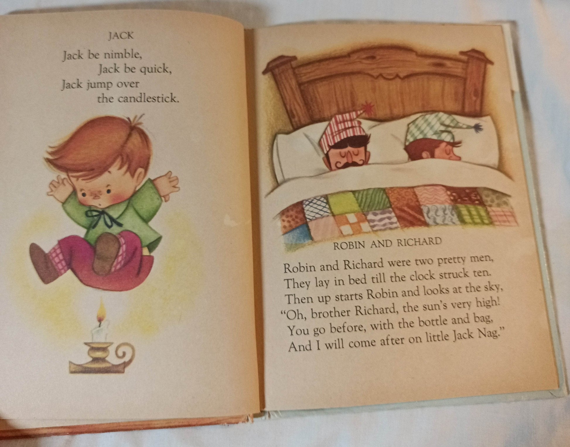 Little Boy Blue Nursery Rhymes Rand McNally Elf Book Hardcover 1956 - TulipStuff