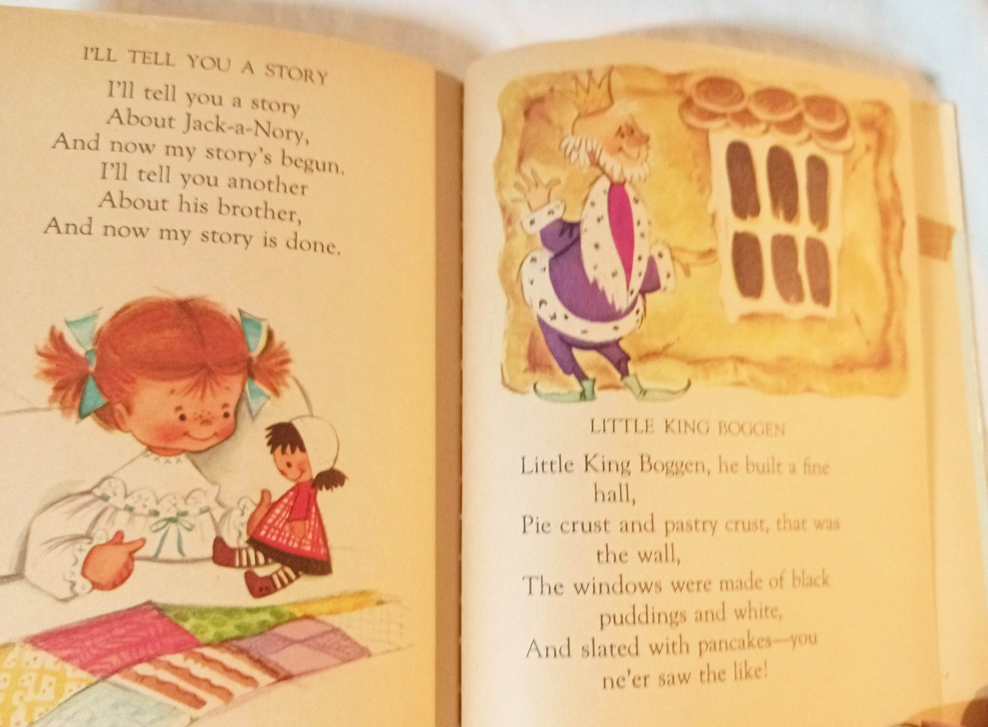 Little Boy Blue Nursery Rhymes Rand McNally Elf Book Hardcover 1956 - TulipStuff