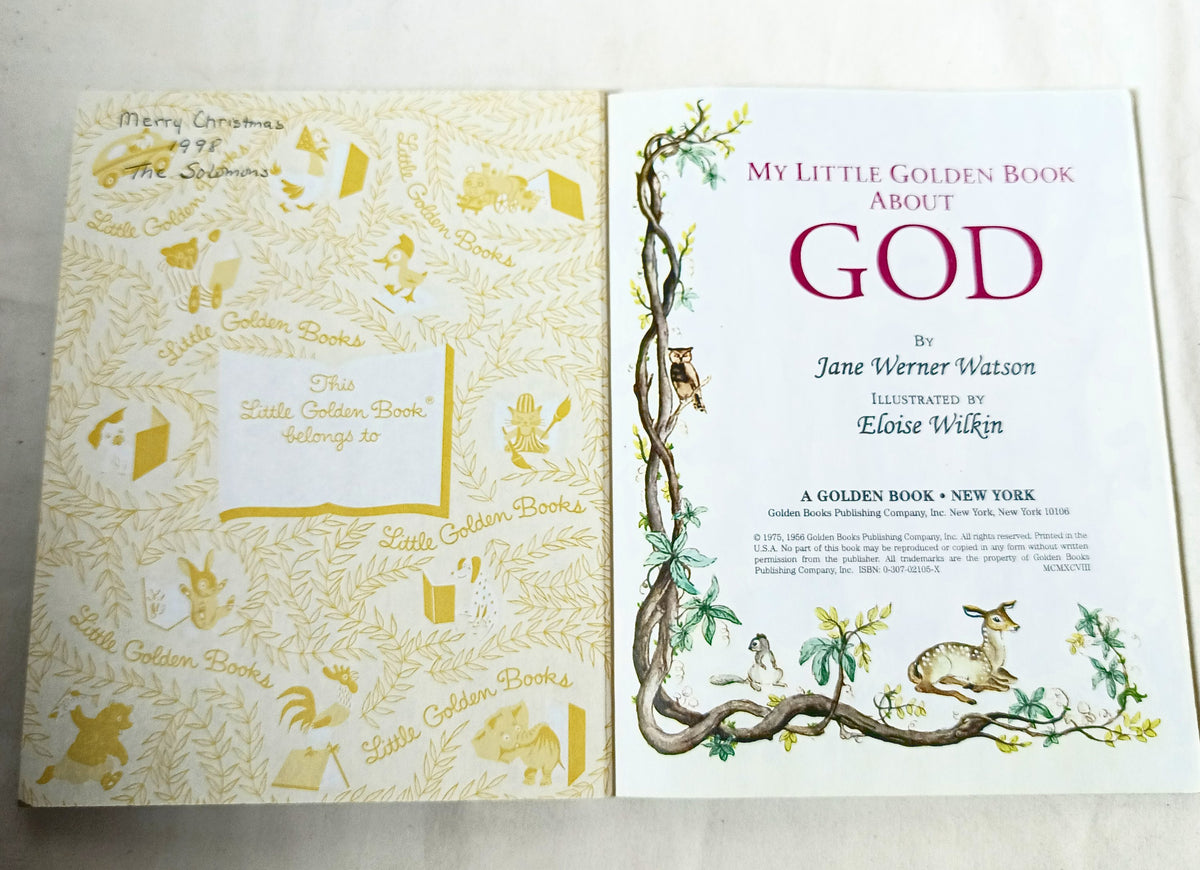 My Little Golden Book About God Jane Werner Watson Eloise Wilkin 1998 - TulipStuff