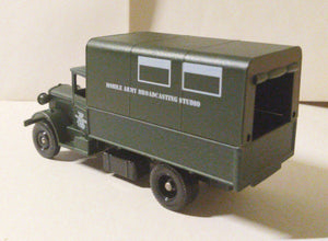 Lledo LP28 BFBS Mobile Army Broadcasting Studio Mack Canvas Back Truck - TulipStuff